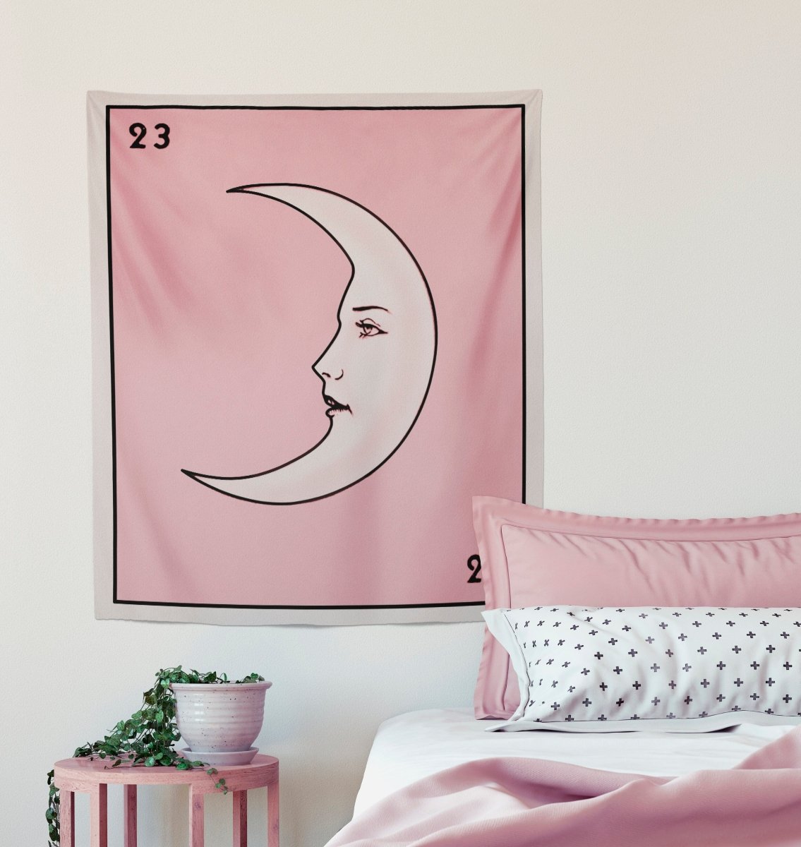La Luna Card Moon Pink Tapestry