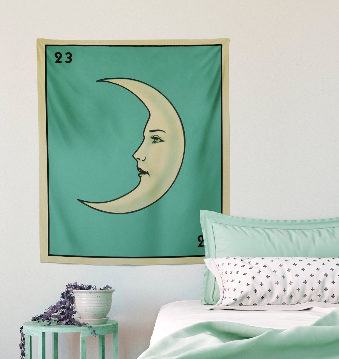 La Luna Card Moon Tapestry