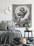 Ihs Sacred Heart Tapestry (Printed)