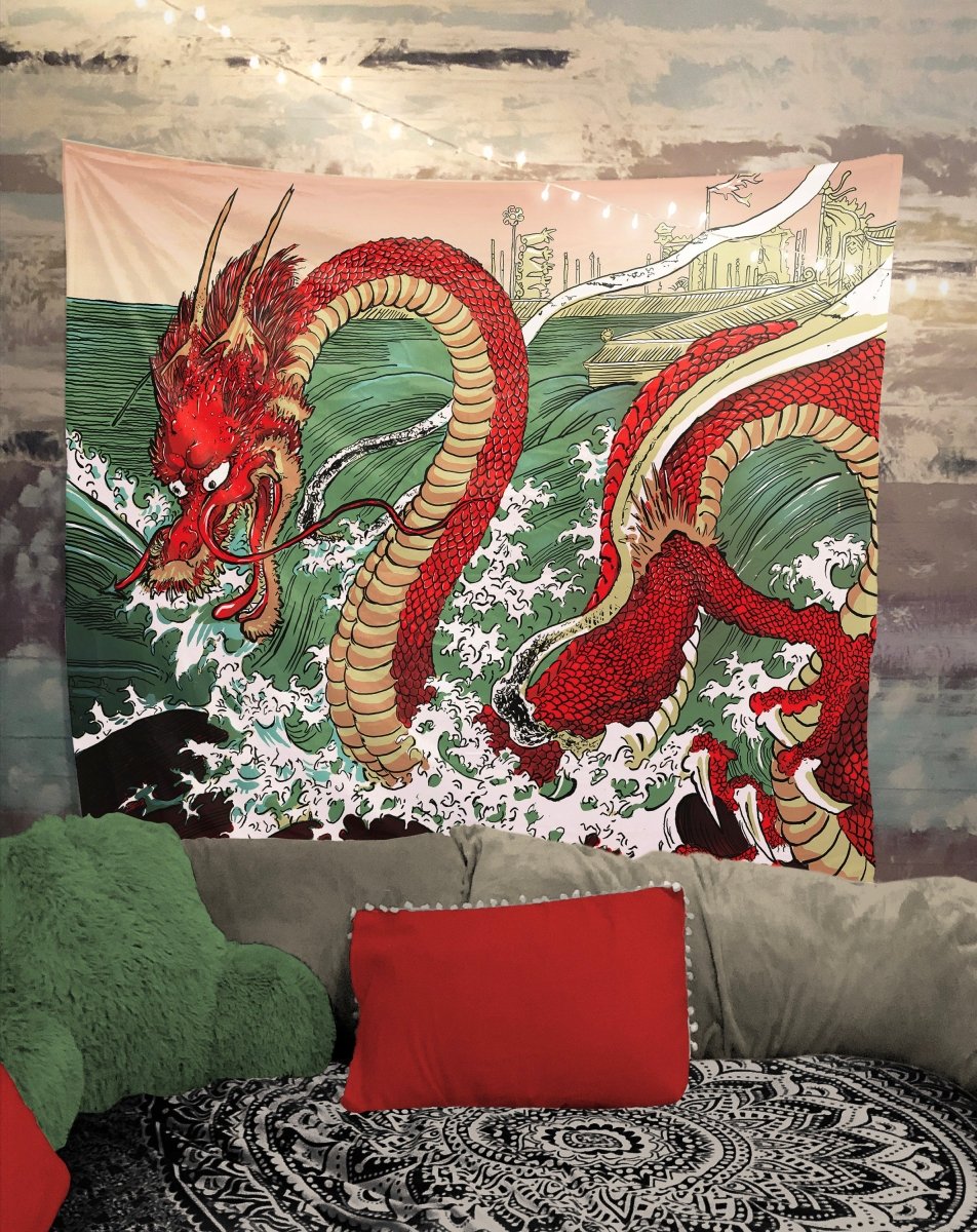 Dragon Japanese Ukiyo-E Utagawa Kuniyoshi Tapestry