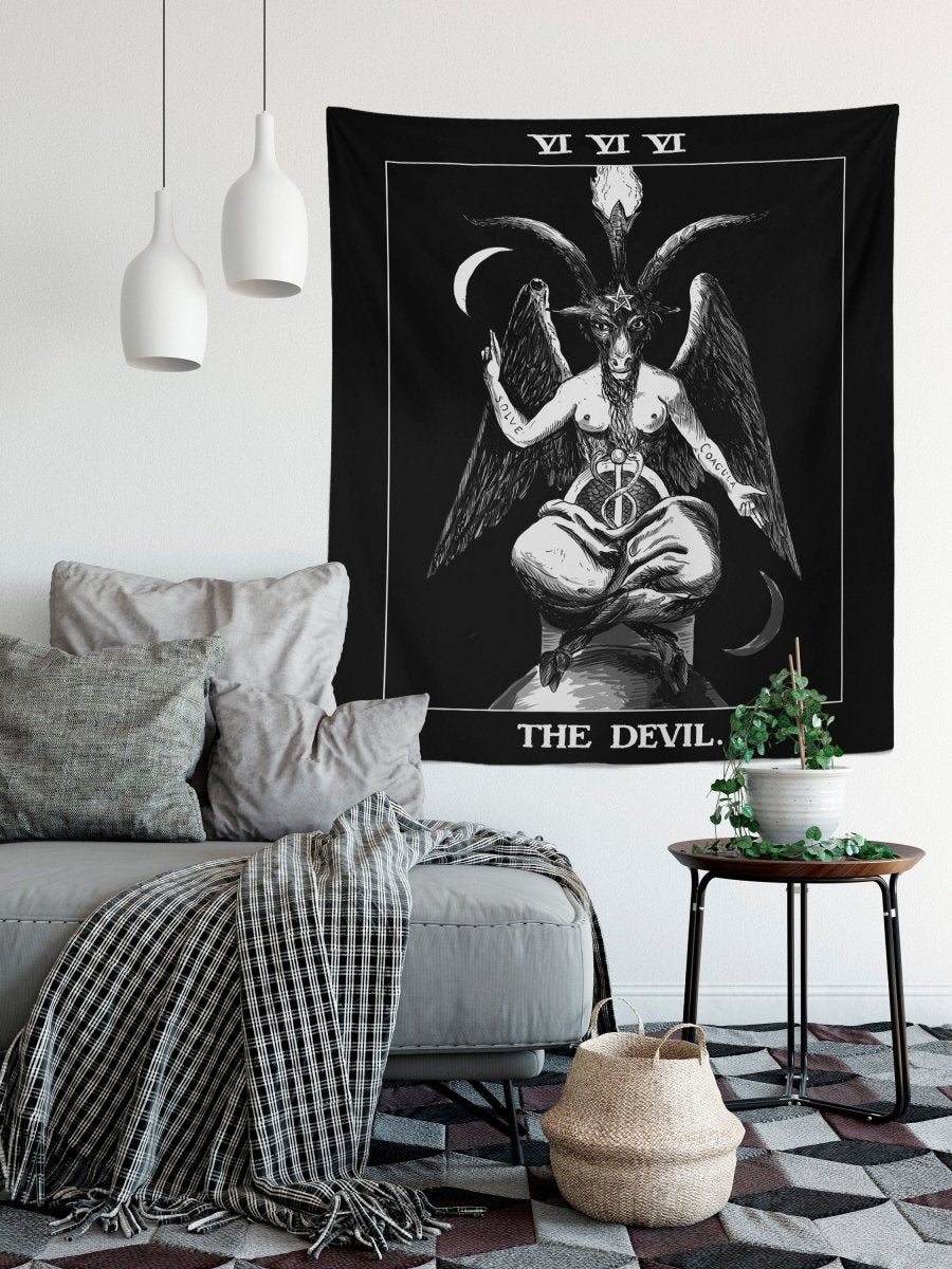 Baphomet Tapestry – Eliphas Lévi Occult Art, As Above So Below