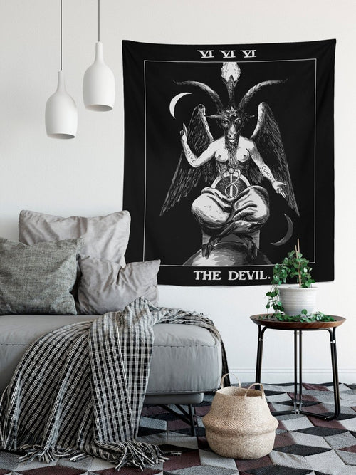 Baphomet Tapestry – Eliphas Lévi Occult Art, As Above So Below