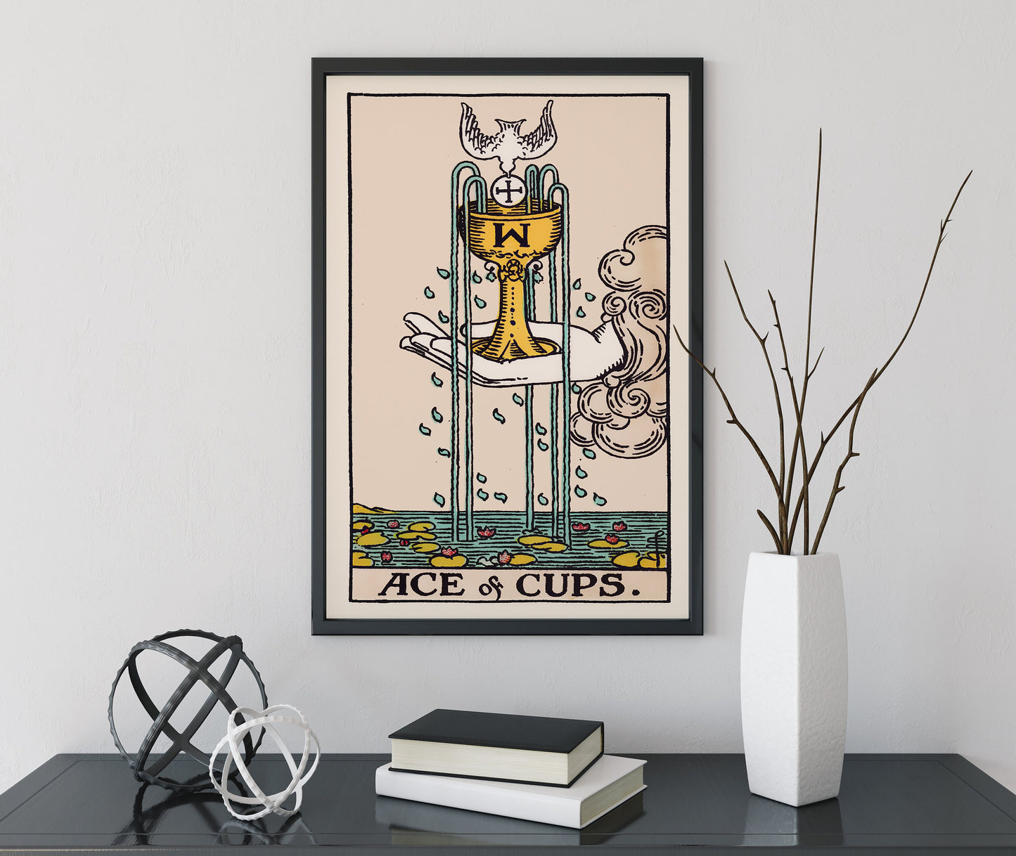 Ace Of Cups- Tarot Card Print - The Ace Of Cups Card Poster, No Frame