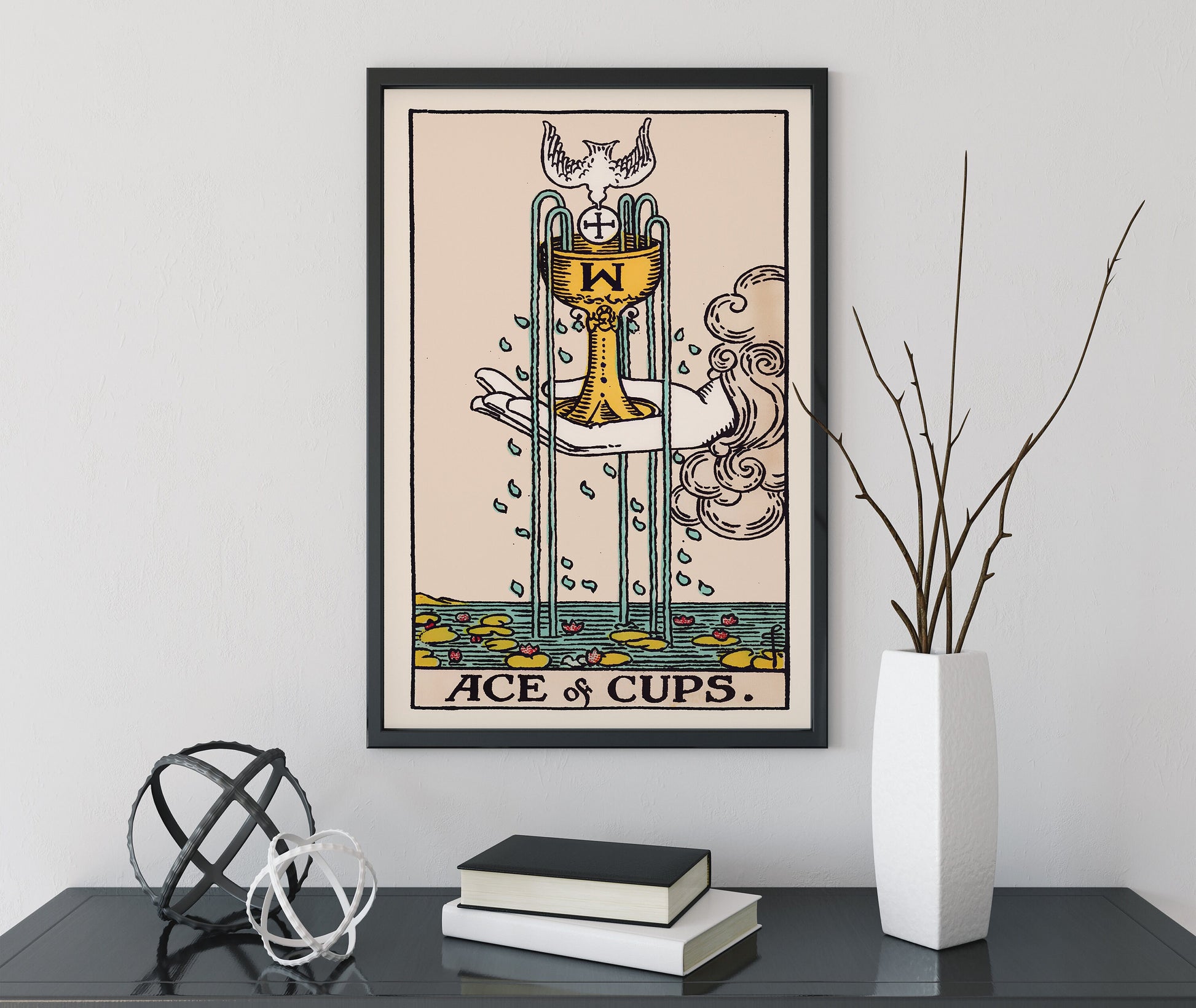 Ace Of Cups- Tarot Card Print - The Ace Of Cups Card Poster, No Frame