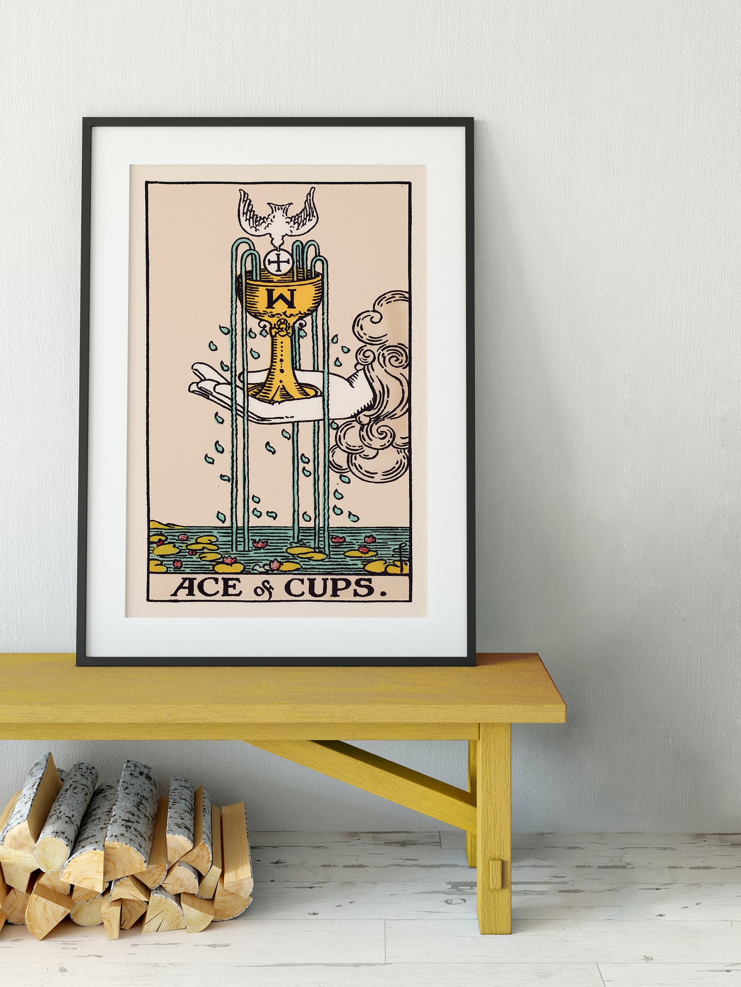 Ace Of Cups- Tarot Card Print - The Ace Of Cups Card Poster, No Frame