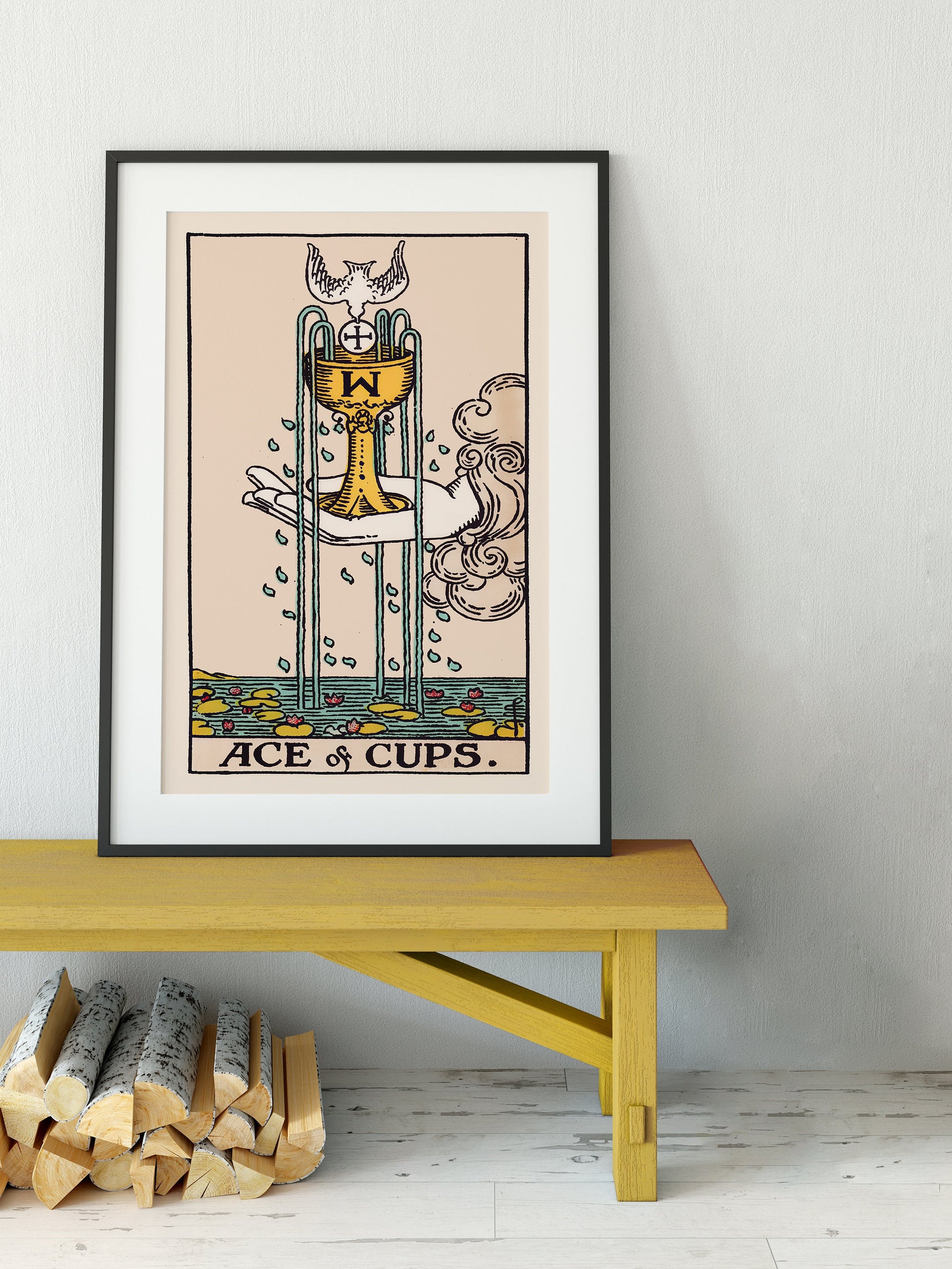 Ace Of Cups- Tarot Card Print - The Ace Of Cups Card Poster, No Frame