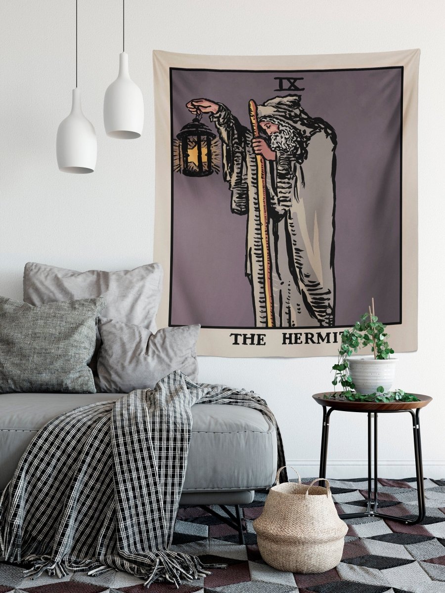 The Hermit Tarot Card Tapestry - Rider Waite Smith Deck