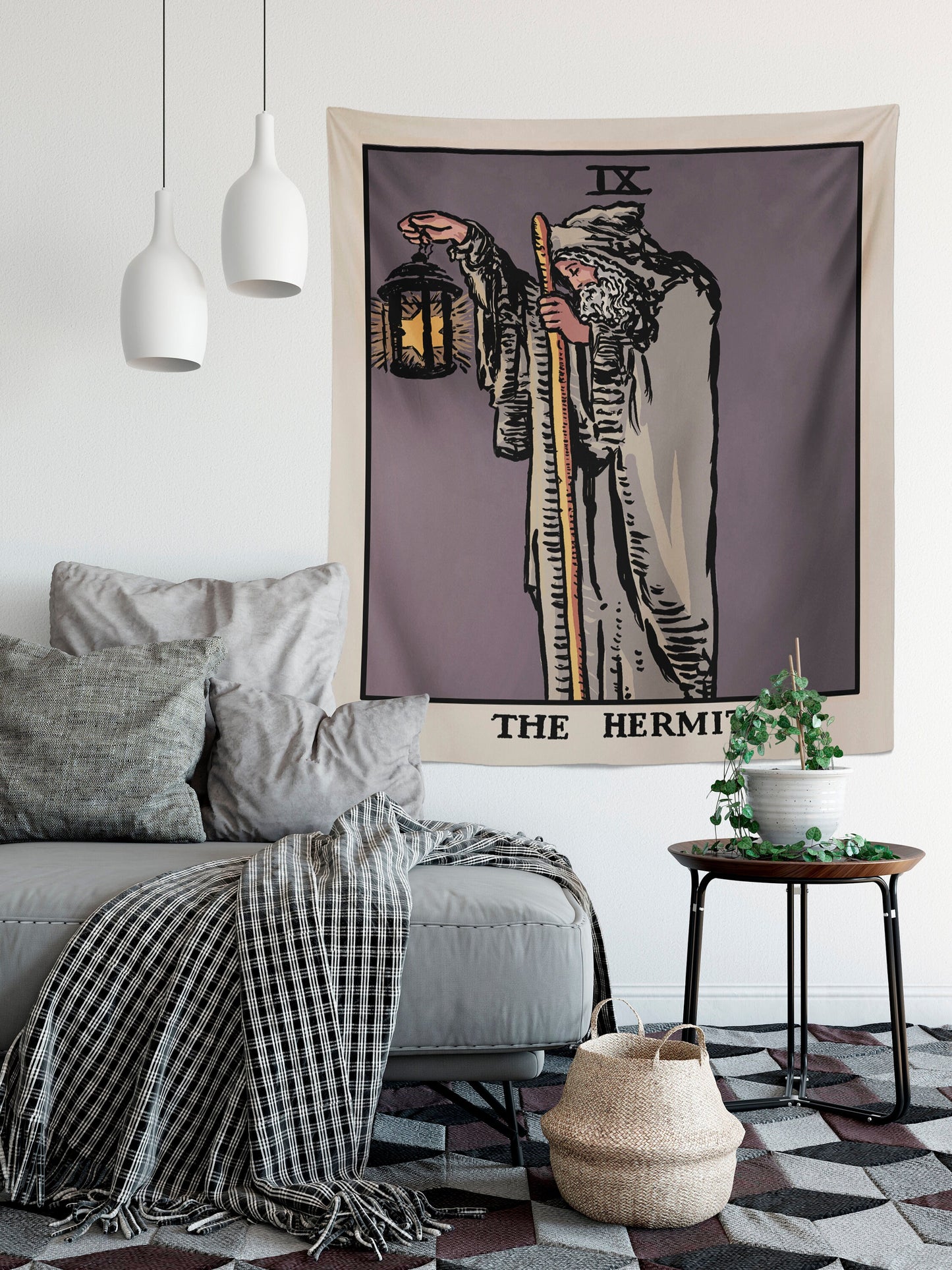 The Hermit Tarot Card Tapestry - Rider Waite Smith Deck