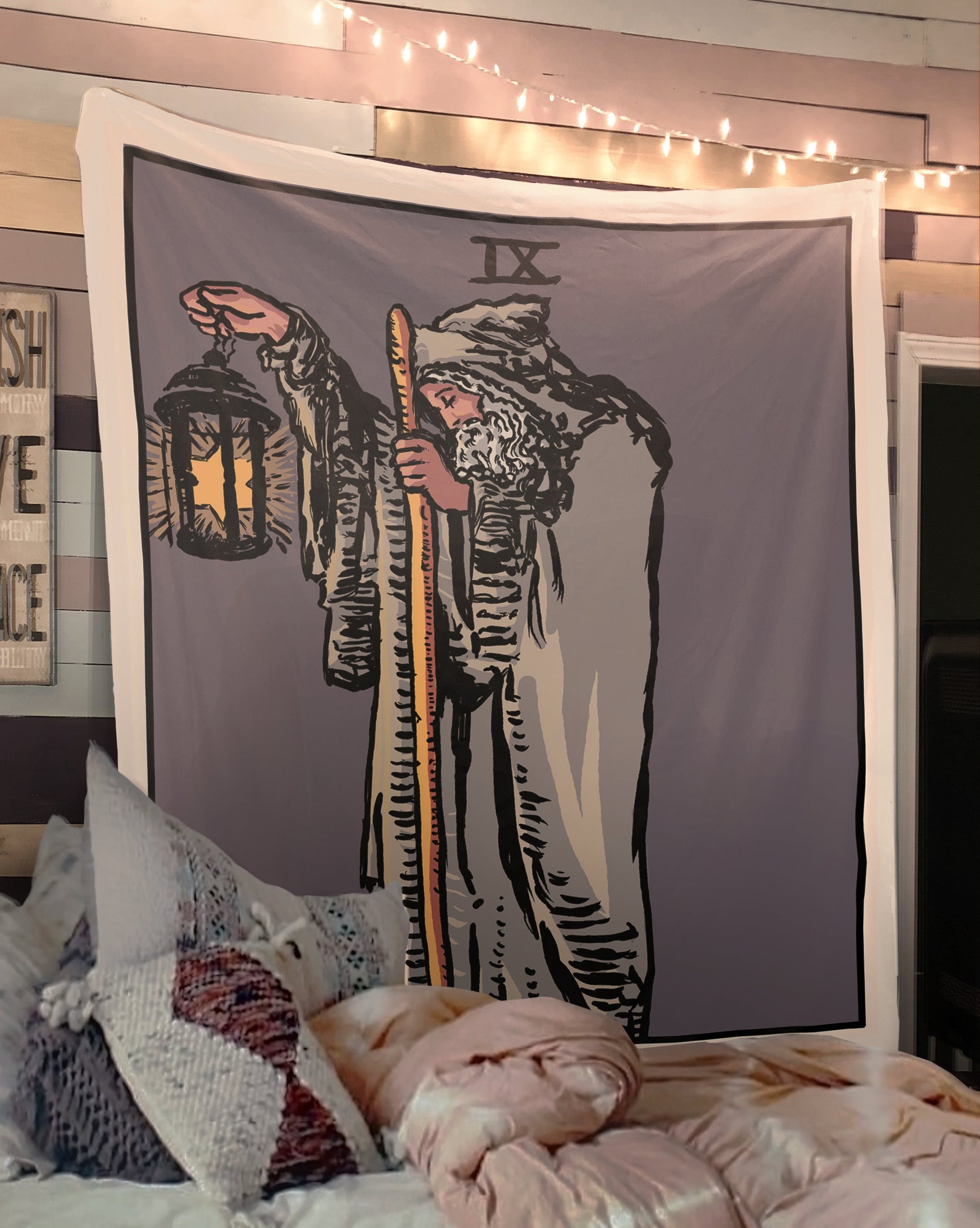 The Hermit Tarot Card Tapestry - Rider Waite Smith Deck