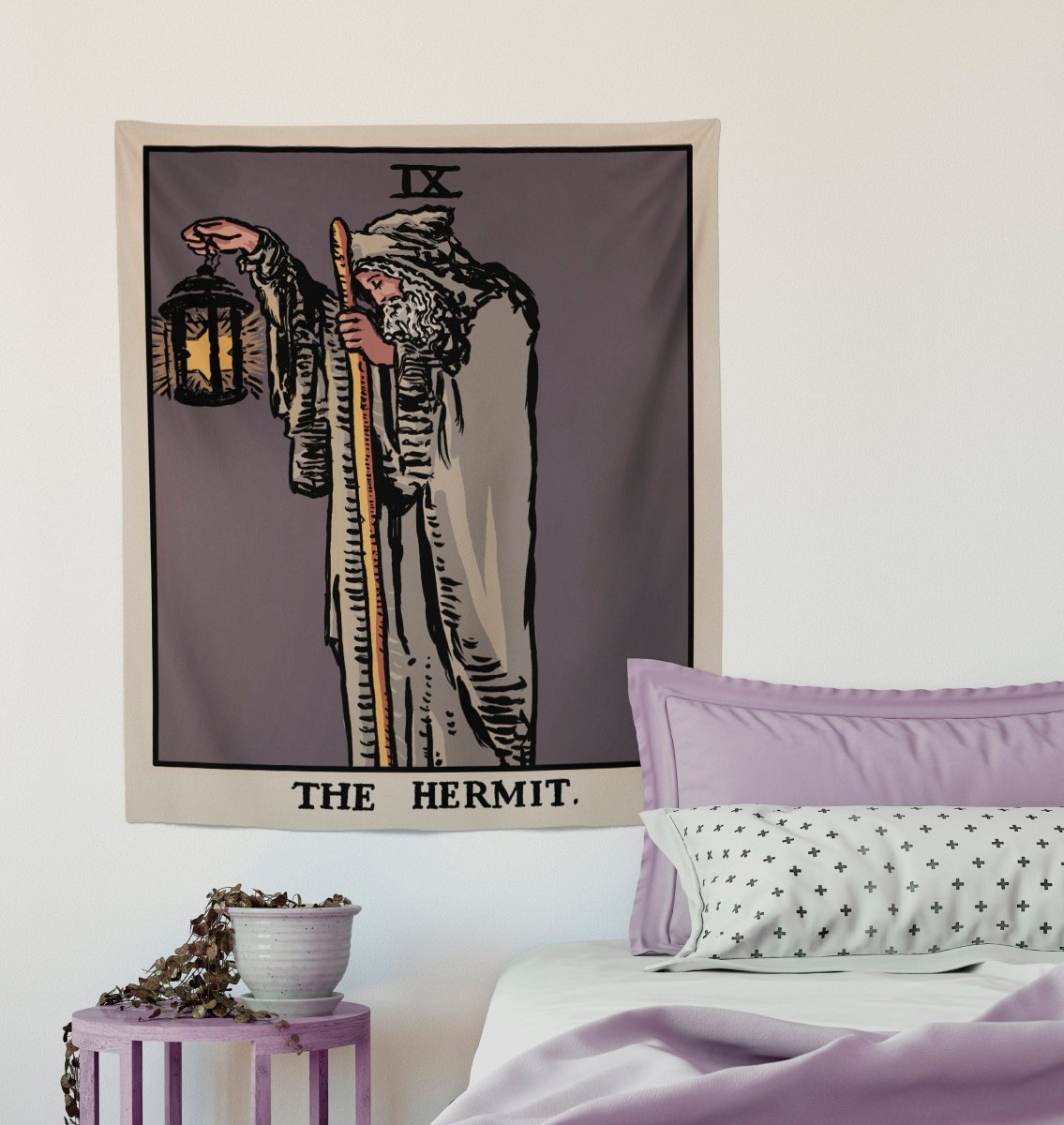 The Hermit Tarot Card Tapestry - Rider Waite Smith Deck