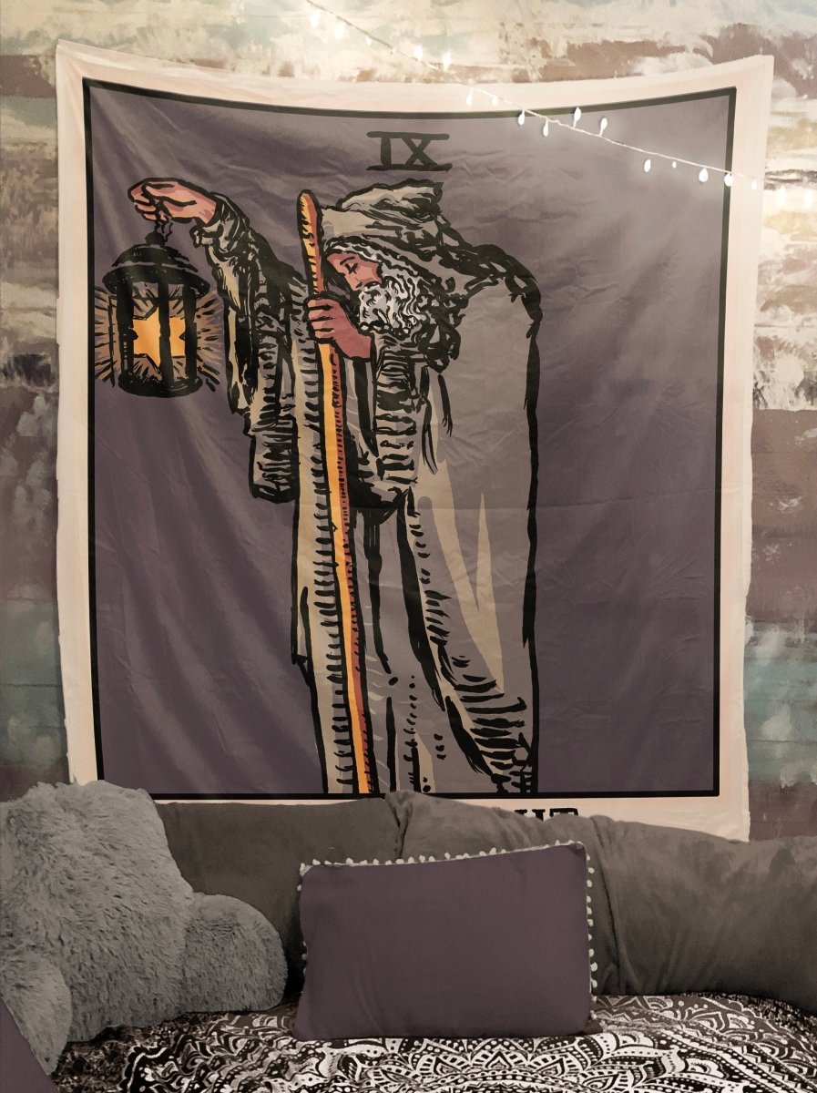 The Hermit Tarot Card Tapestry - Rider Waite Smith Deck