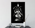 Baphomet Canvas Wall Hanging - Occult Art Tapestry, "As Above So Below"