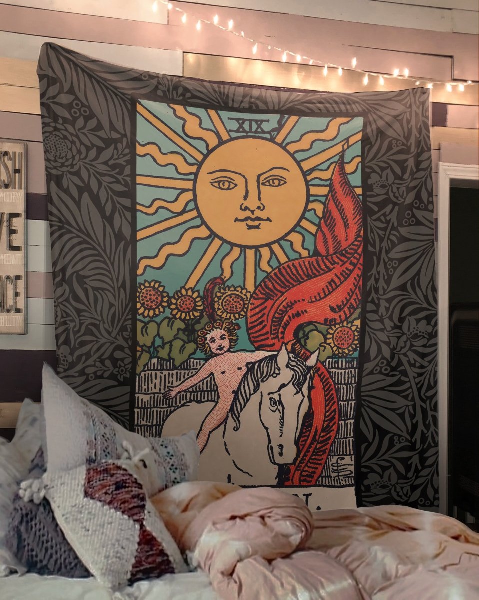 The Sun Tarot Card Tapestry - Rider Waite Full Card
