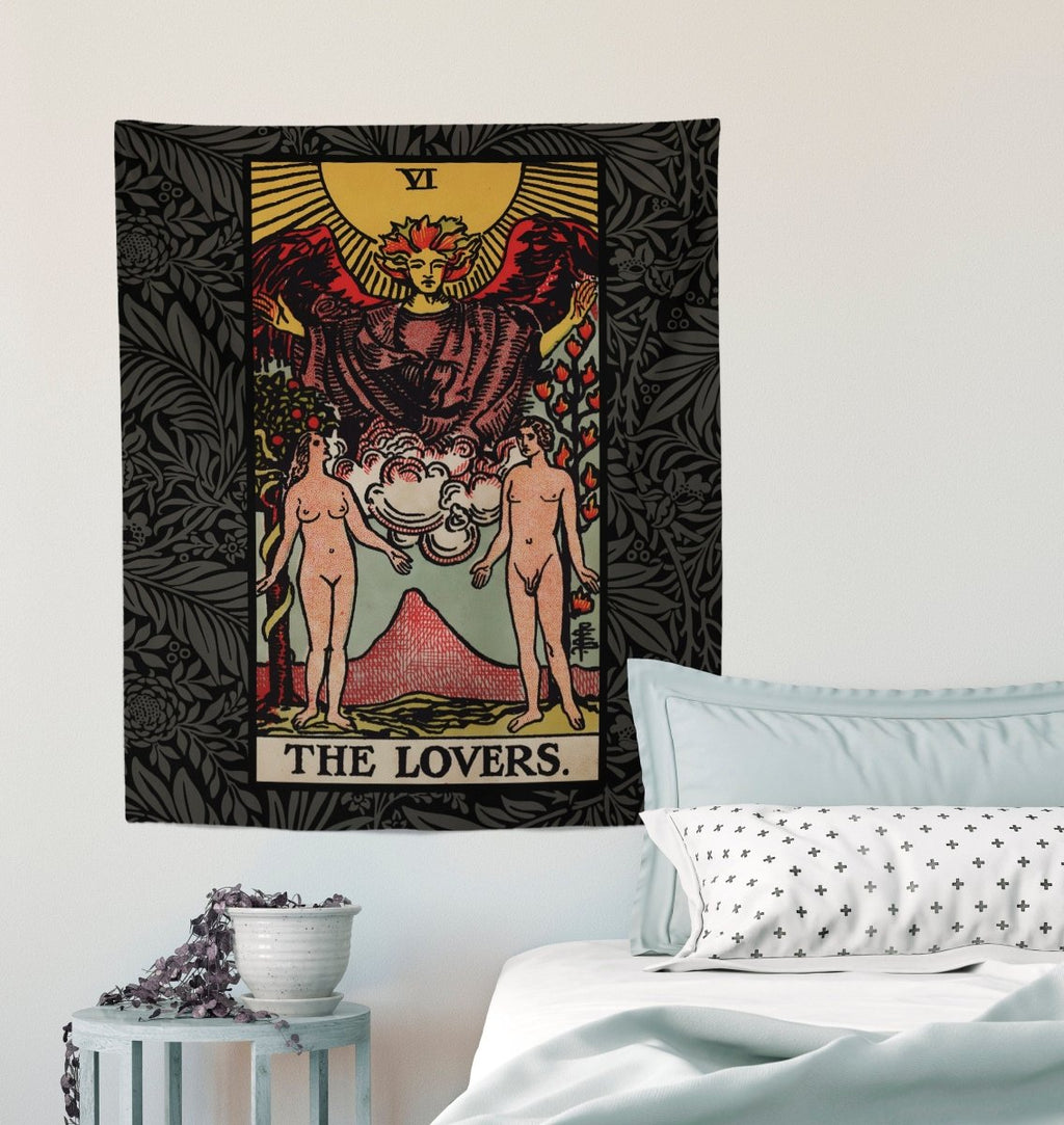 The Lovers Tarot Card Tapestry - Rider Waite Design