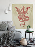 Medieval Squid Monster Tapestry - by Claude Paradin - Devises heroïques (1557) Printed
