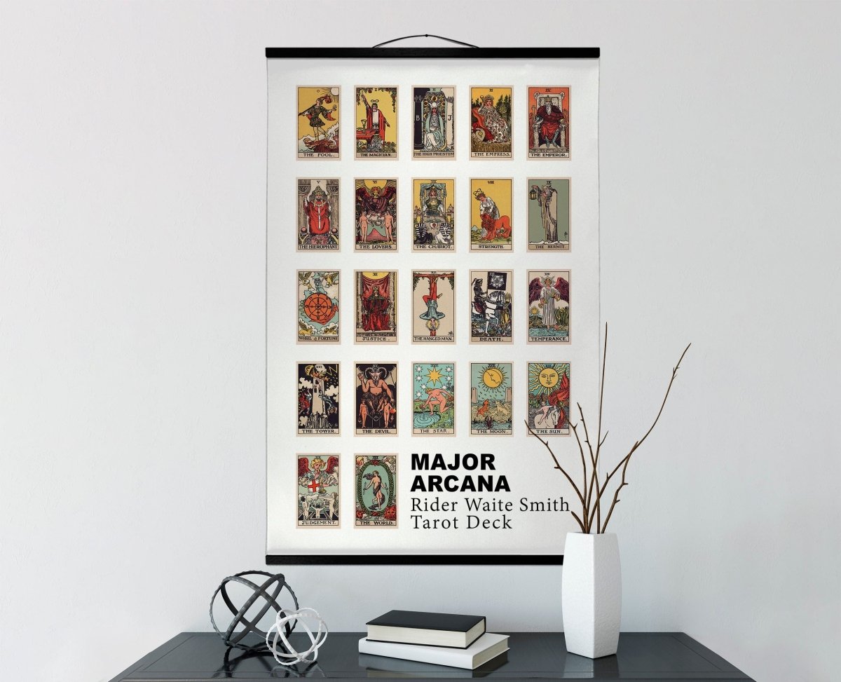Rider Waite Major Arcana Tarot Card Canvas Wall Hanging