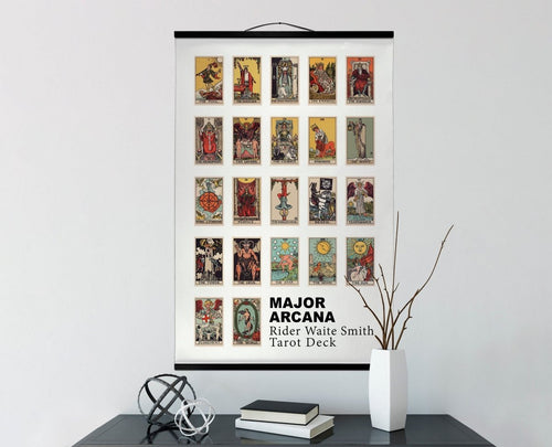 Rider Waite Major Arcana Tarot Card Canvas Wall Hanging