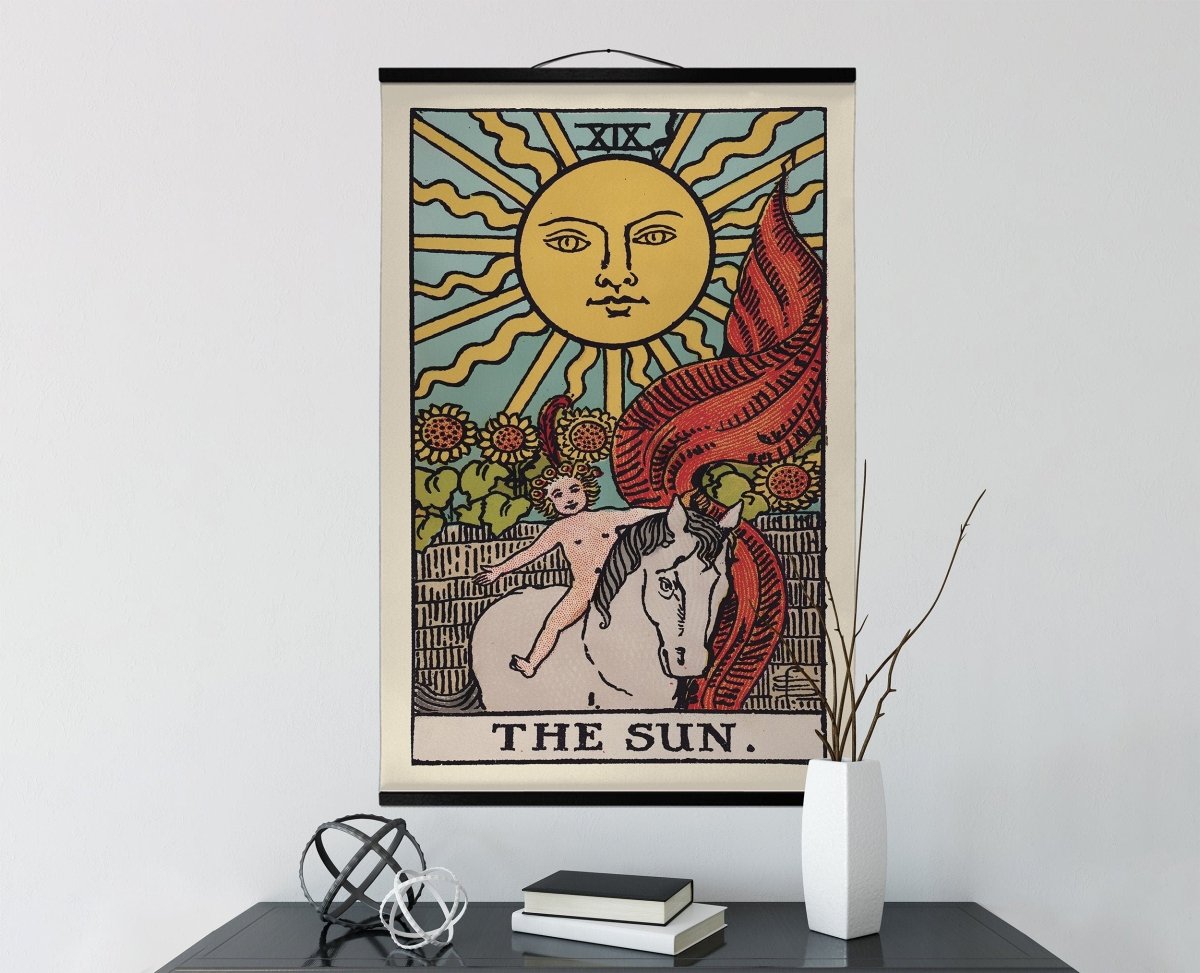 The Sun Tarot Card Canvas Wall Hanging – Positive Energy Print
