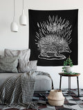 Porcupine with Crown Tapestry - by Claude Paradin - Devises Heroiques (1557) Printed