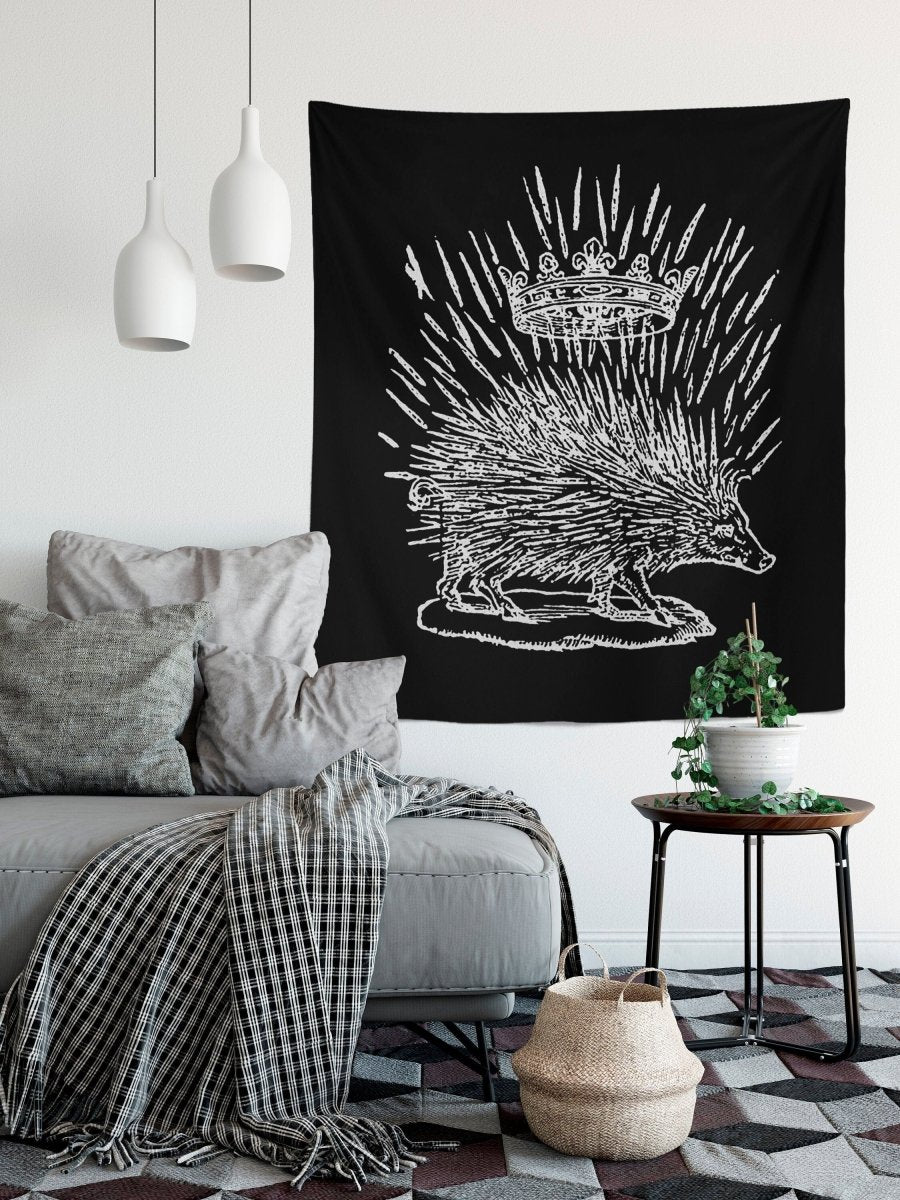 Porcupine with Crown Tapestry - by Claude Paradin - Devises Heroiques (1557) Printed