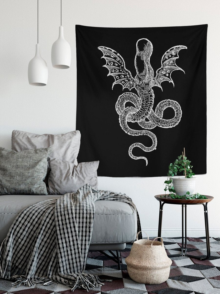 Medieval Squid Monster Tapestry - by Claude Paradin - Devises Heroiques (1557) Printed