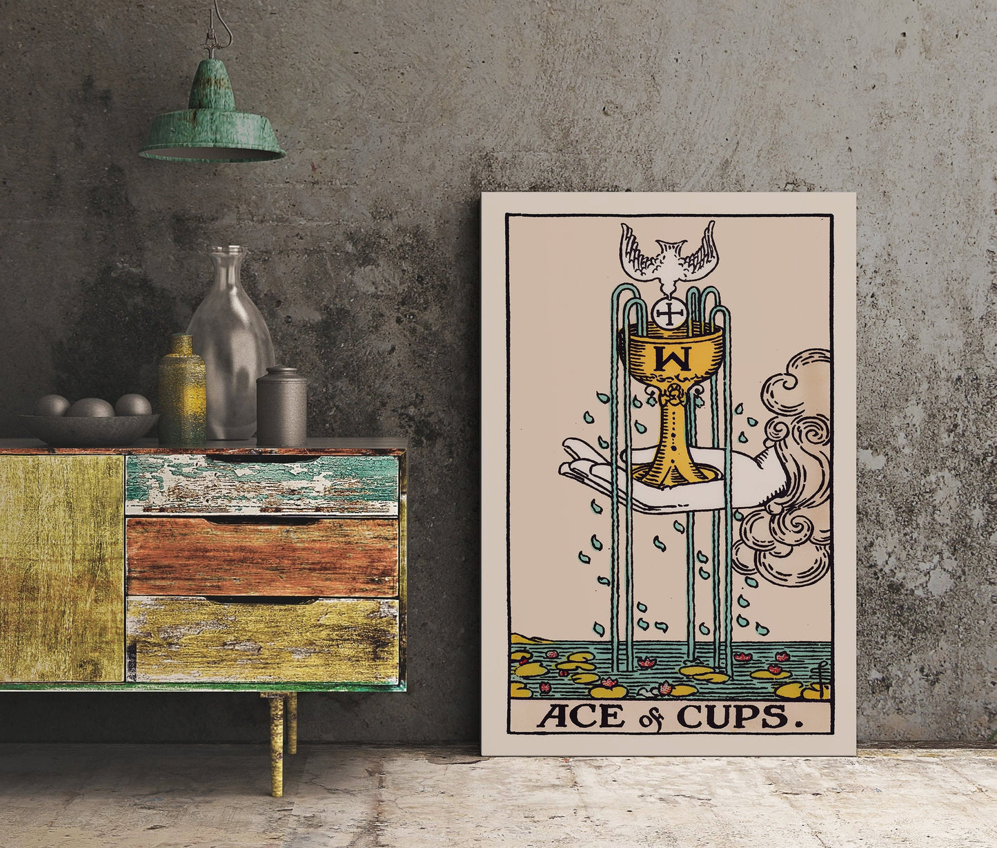 Ace Of Cups- Tarot Card Print - The Ace Of Cups Card Poster, No Frame