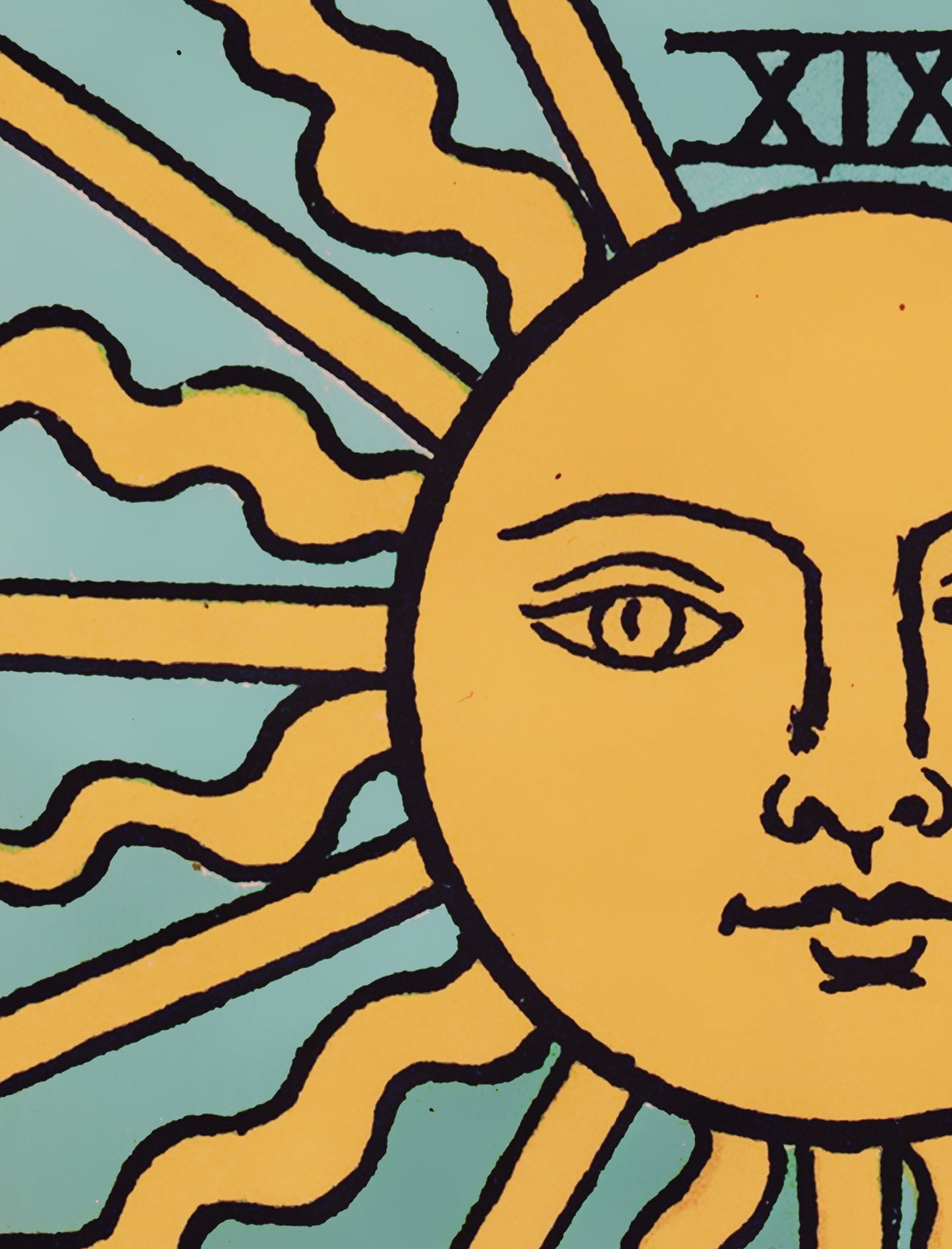 The Sun- Tarot Card Print - The Sun Card Poster, No Frame