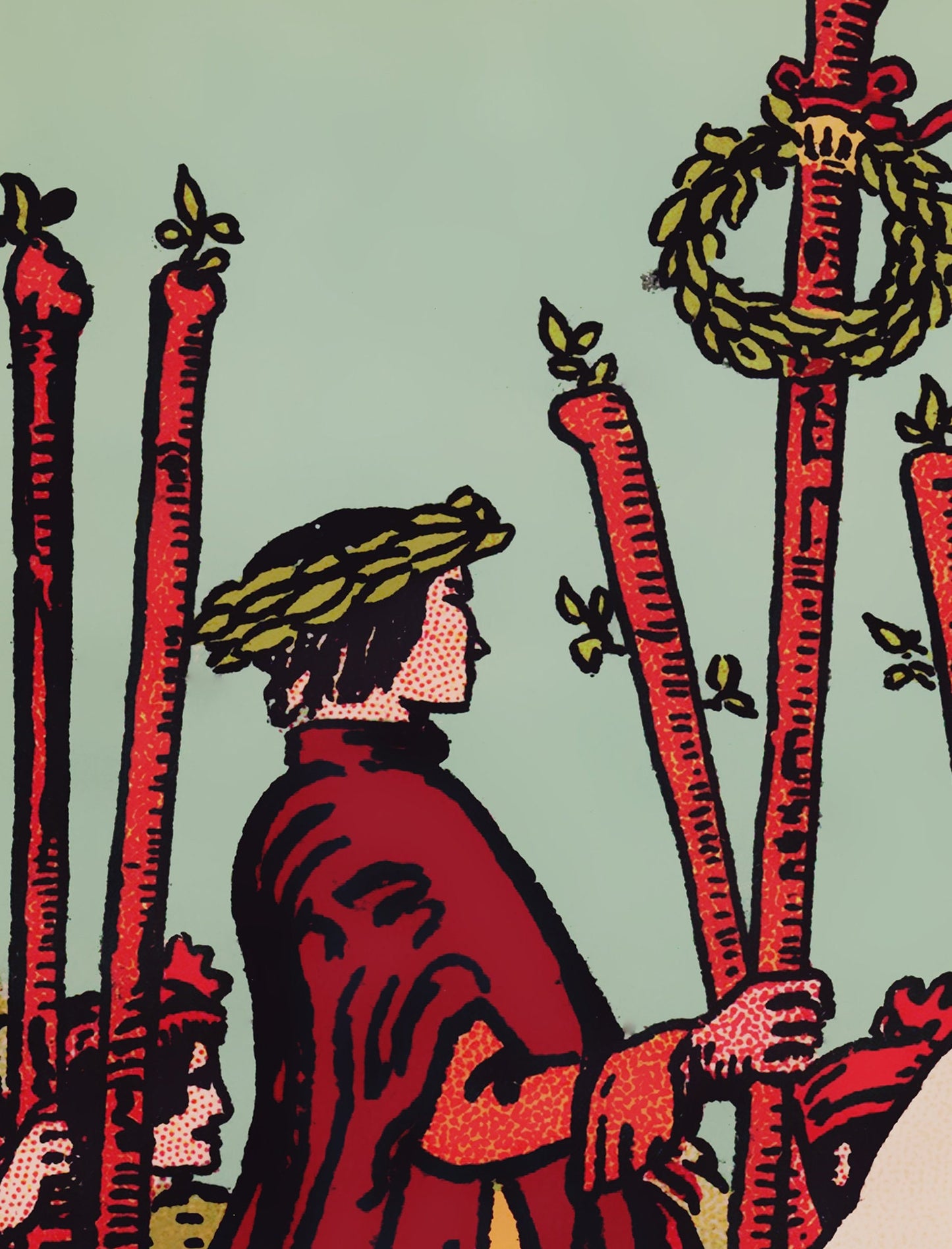 6 of Wands- Tarot Card Print - The Six of Wands Card Poster, No Frame