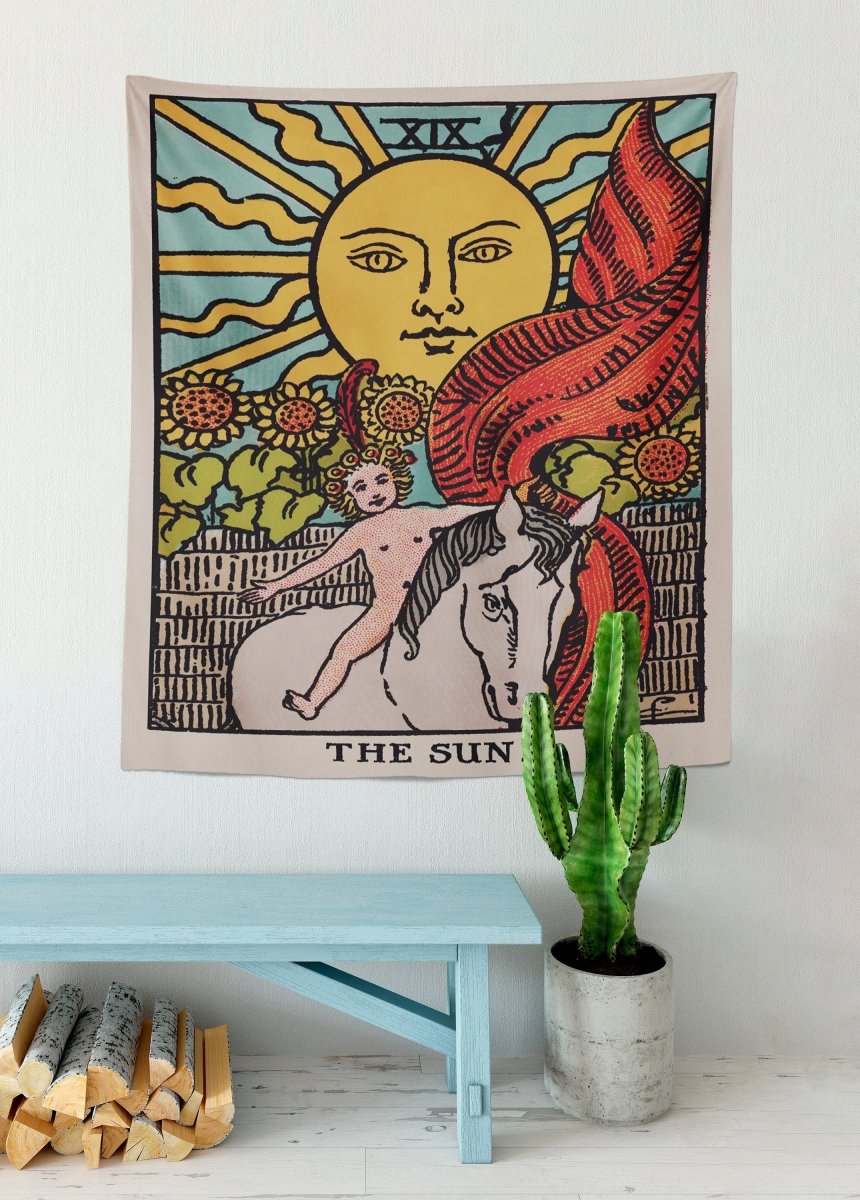 The Sun Tarot Card Tapestry - Rider Waite Smith Design