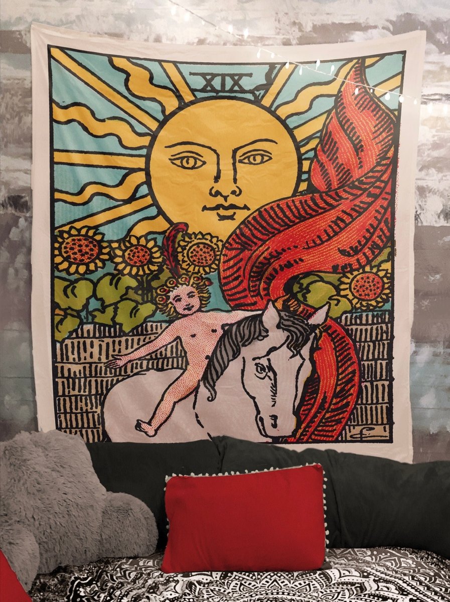 The Sun Tarot Card Tapestry - Rider Waite Smith Design