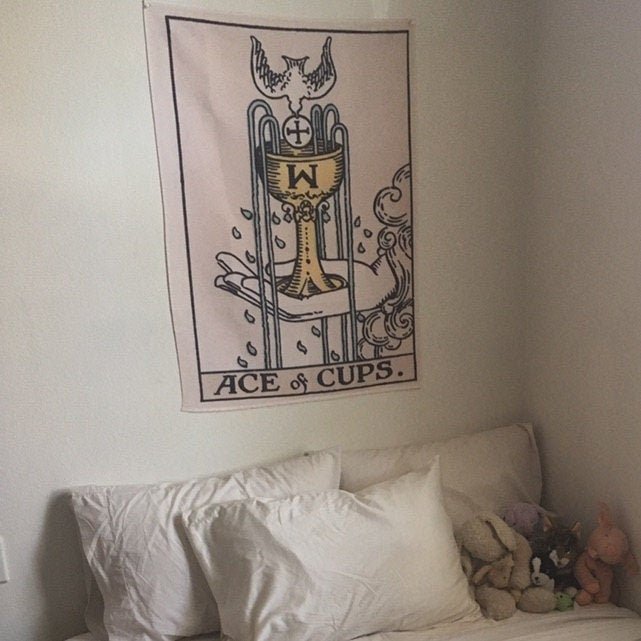 Ace Of Cups Tarot Card Tapestry - Rider Waite Design