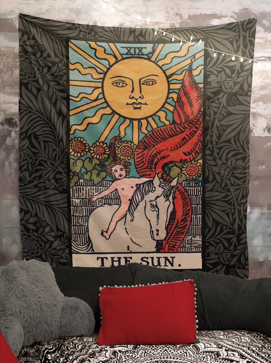 The Sun Tarot Card Tapestry - Rider Waite Full Card