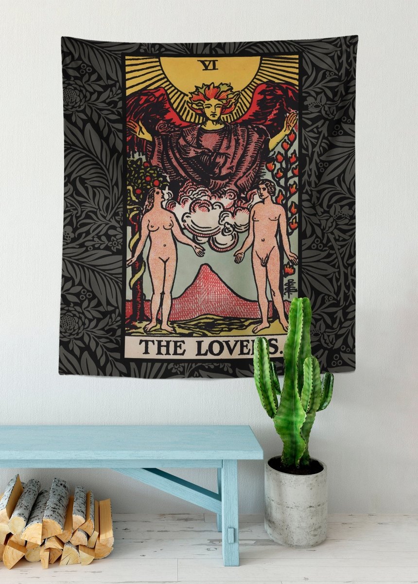 The Lovers Tarot Card Tapestry - Rider Waite Design