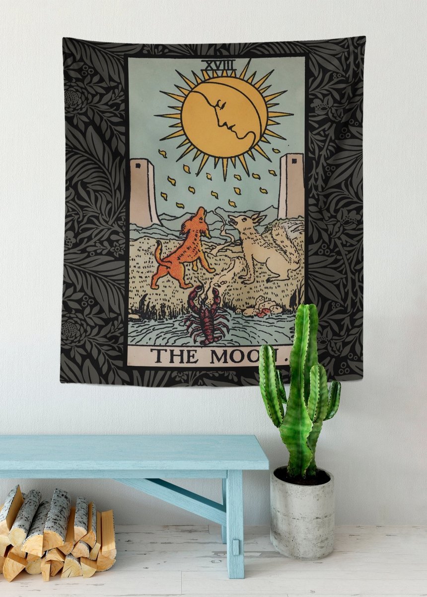 The Moon Tarot Card Tapestry - Rider Waite Design