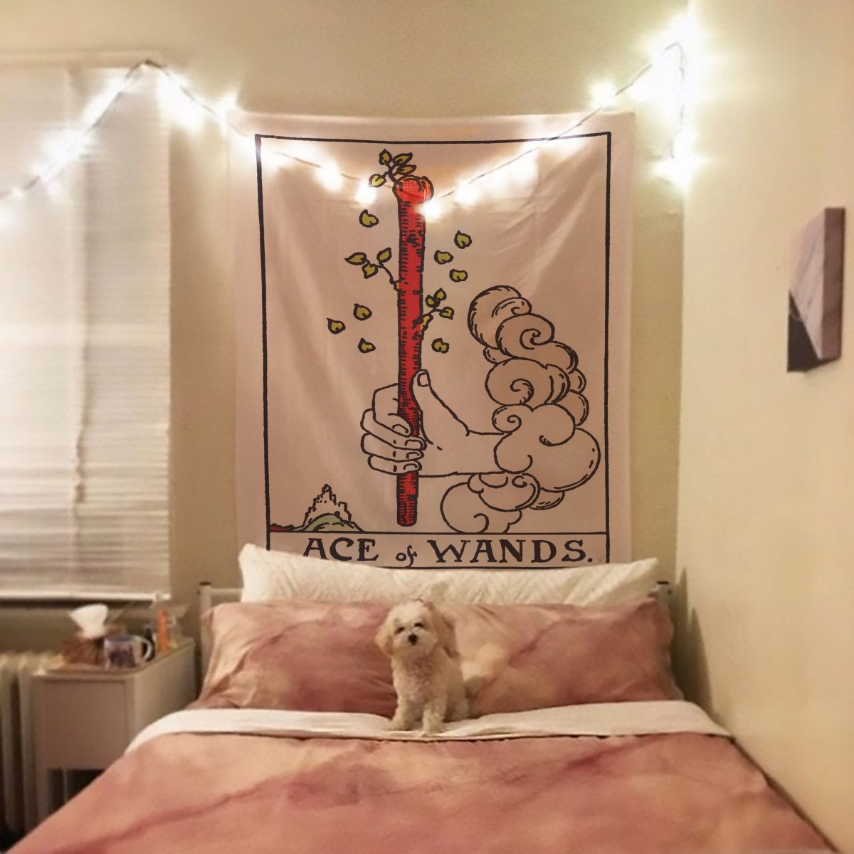 Ace of Wands Tarot Card Tapestry - Rider Waite Design