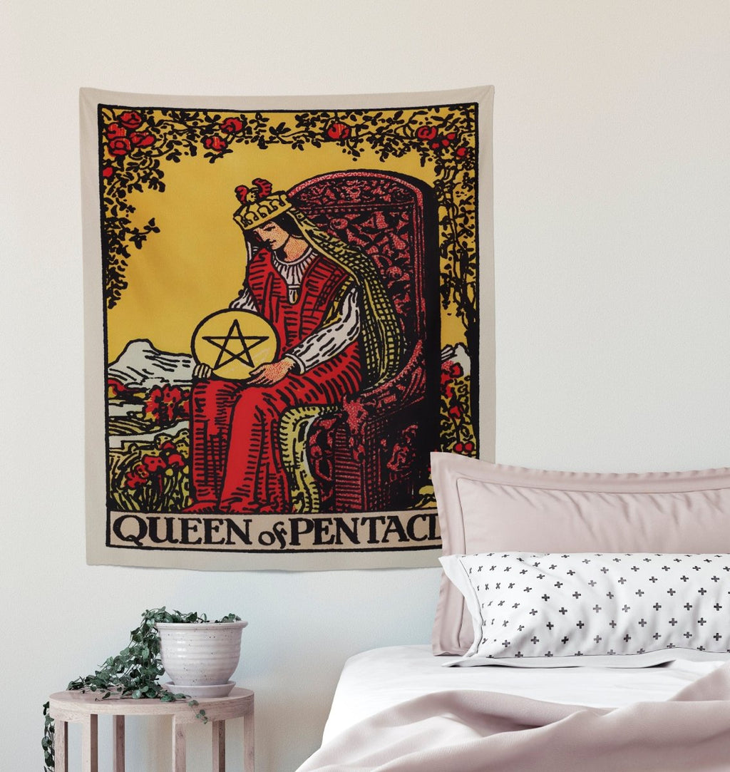 Queen of Pentacles Tapestry – Rider Waite Tarot Card