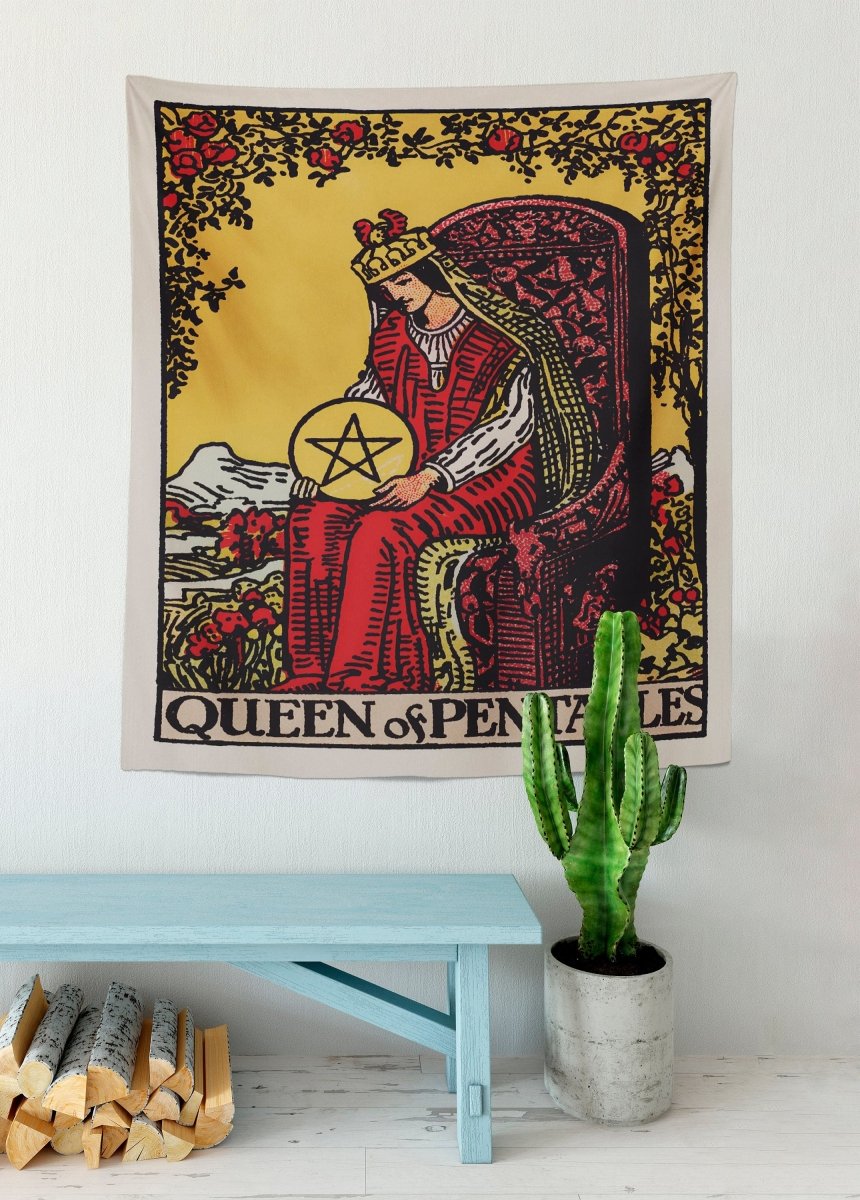 Queen of Pentacles Tapestry – Rider Waite Tarot Card