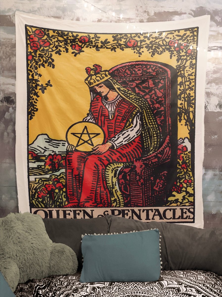 Queen of Pentacles Tapestry – Rider Waite Tarot Card