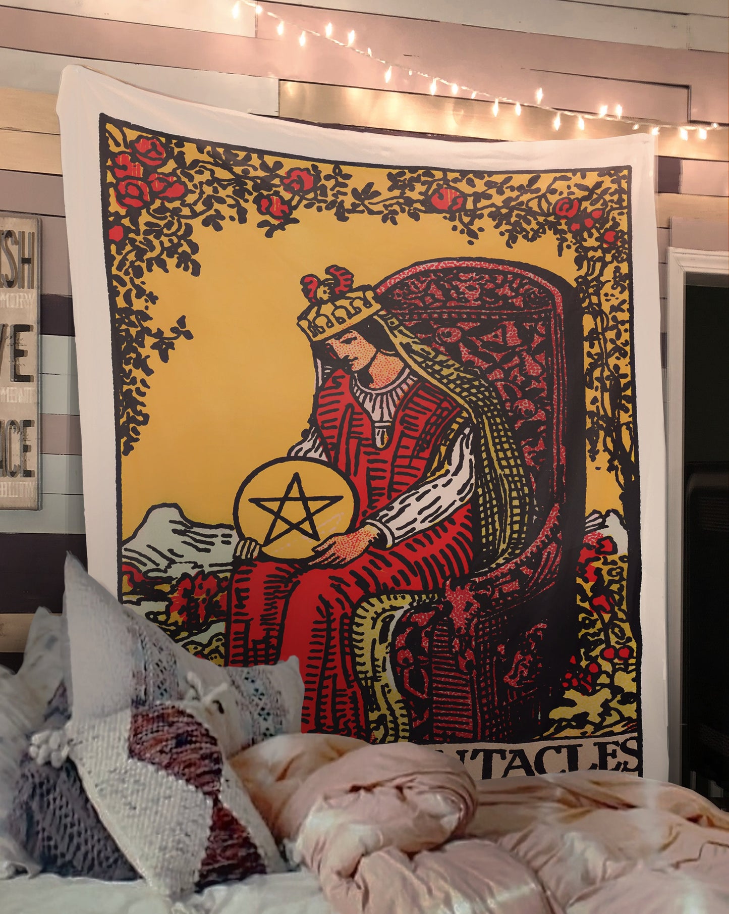 Queen of Pentacles Tapestry – Rider Waite Tarot Card