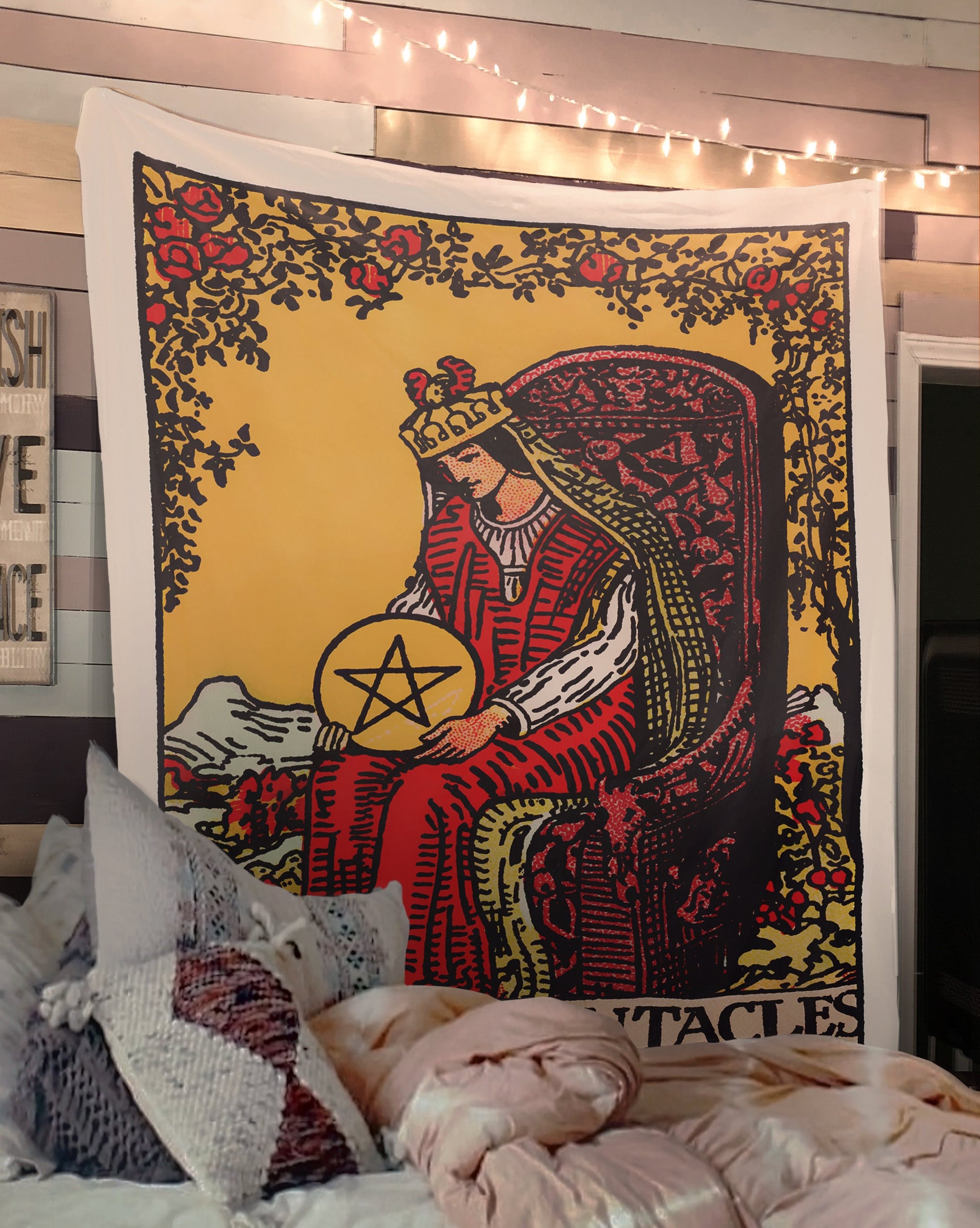 Queen of Pentacles Tapestry – Rider Waite Tarot Card
