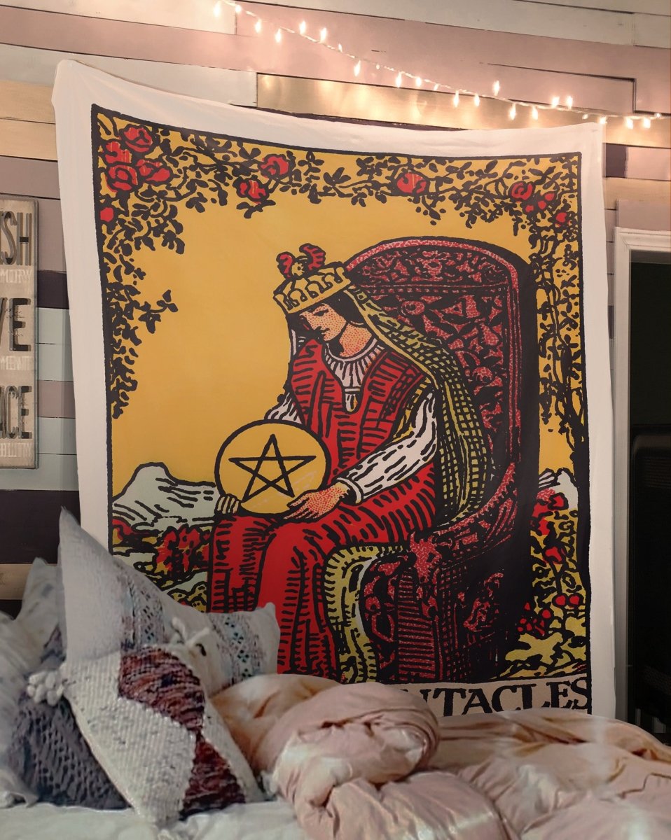 Queen of Pentacles Tapestry – Rider Waite Tarot Card
