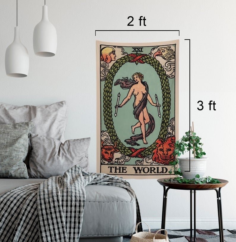 The World Tarot Card Tapestry - Rider Waite Deck