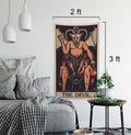 The Devil Tarot Card Tapestry - Rider Waite Deck Art