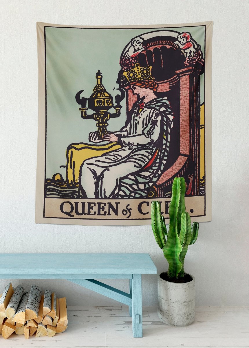 Queen of Cups Tapestry - Rider Waite Tarot Card Wall Hanging