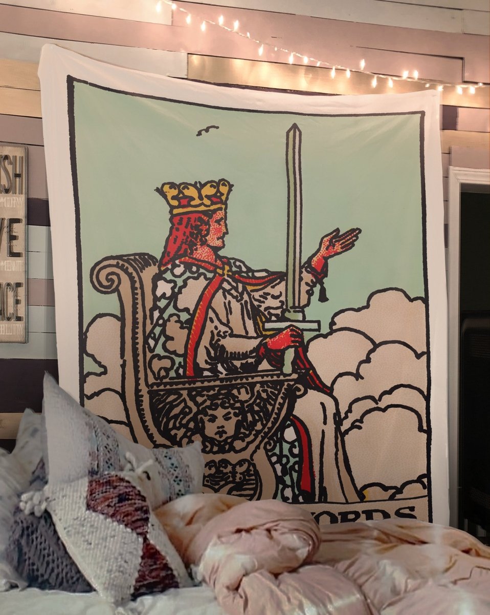 Queen of Swords Tapestry - Rider Waite Tarot Art