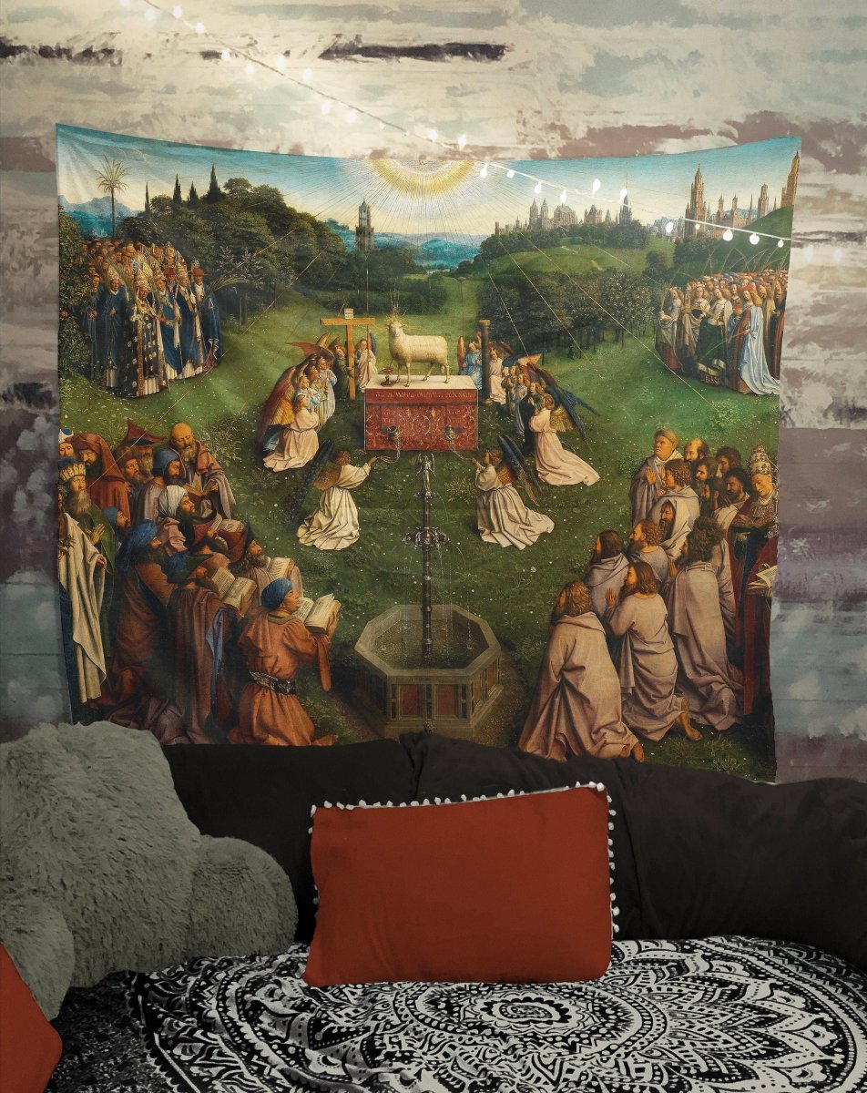 Adoration Of The Mystic Lamb Jan Van Eyck Renaissance Tapestry (Printed)