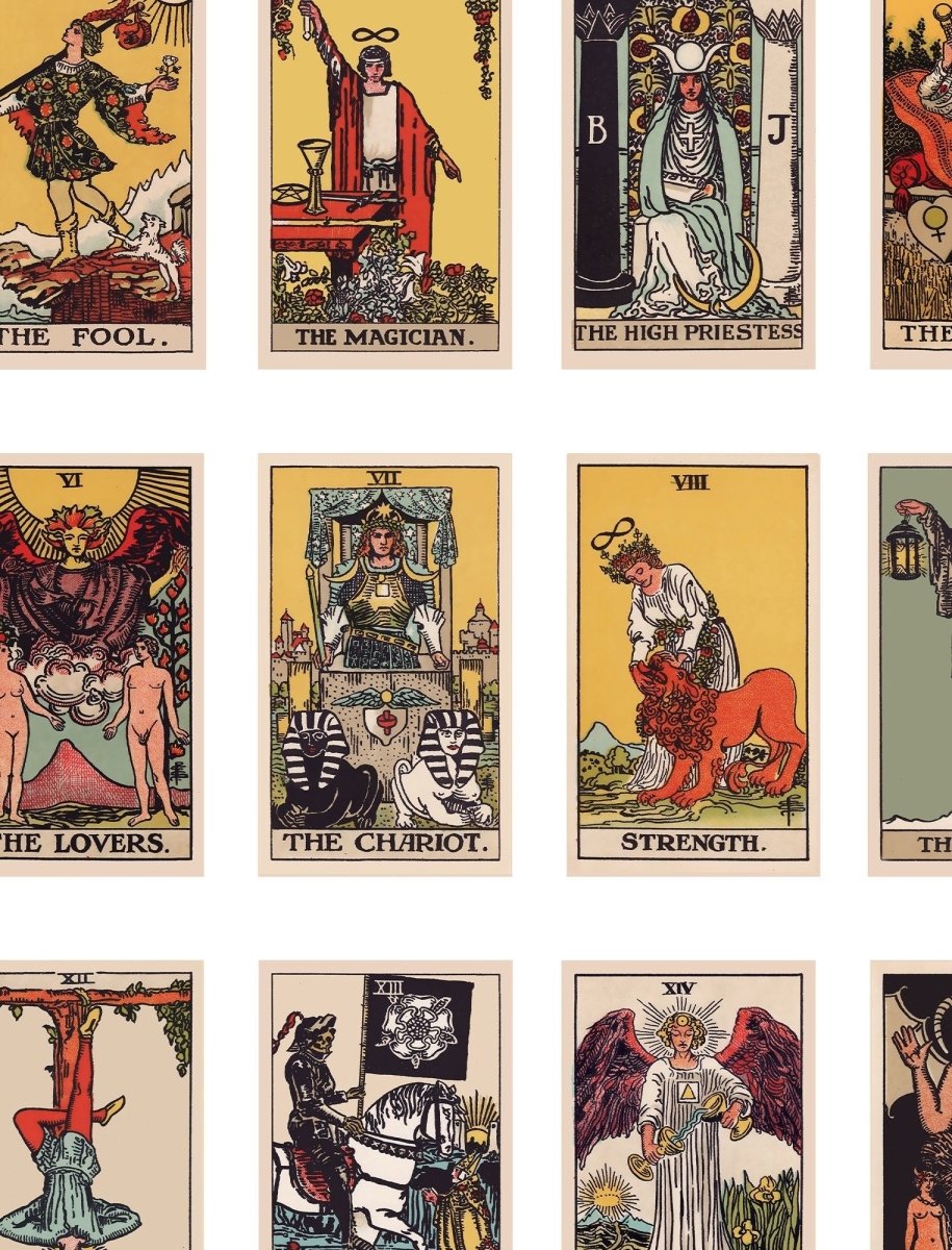 Rider Waite Tarot Card Tapestry – Major Arcana Print