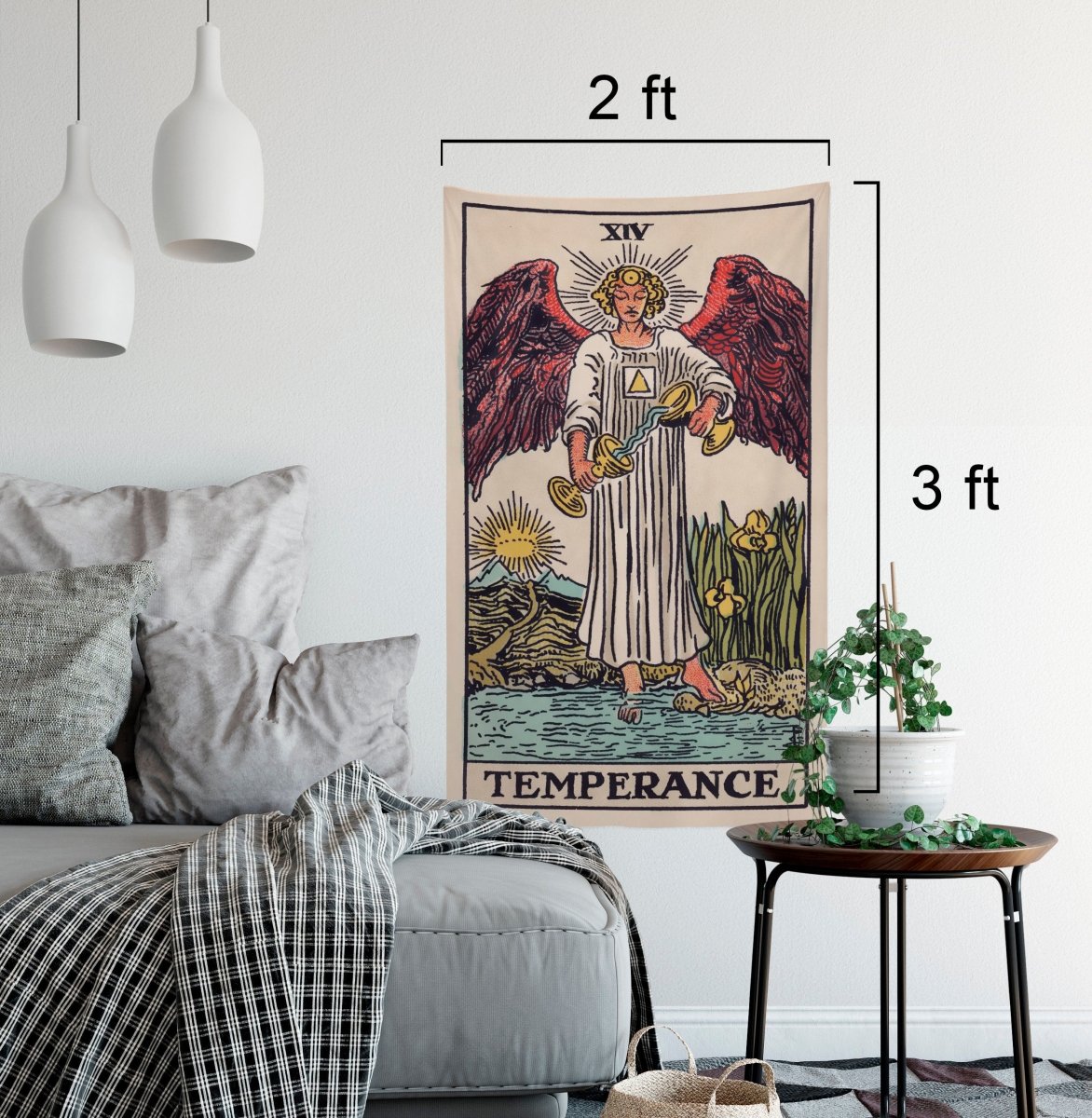Temperance Tarot Card Tapestry - Rider Waite Deck Art