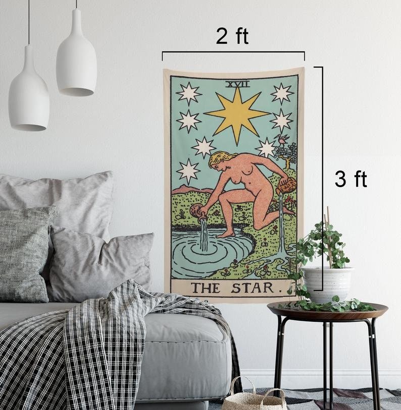 The Star Tarot Card Tapestry - Rider Waite Deck Art