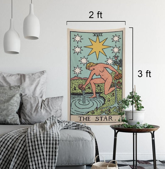 The Star Tarot Card Tapestry - Rider Waite Deck Art